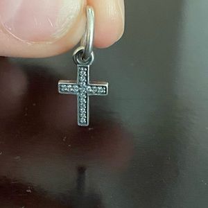 Dangle cross charm for Pandora bracelet